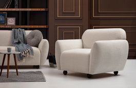 Atelier Del Sofa Eddy - Sillón orejero Crema